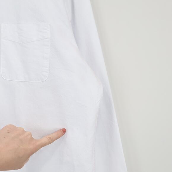 NWT J.Crew Factory Men's Tall Classic Fit Flex Oxford Shirt White Size XL-T - Picture 7 of 11